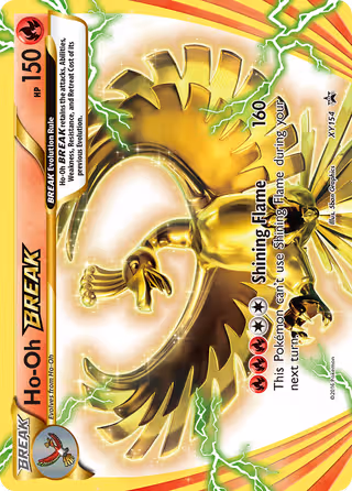 Ho-Oh BREAK XY154 Pokemon card