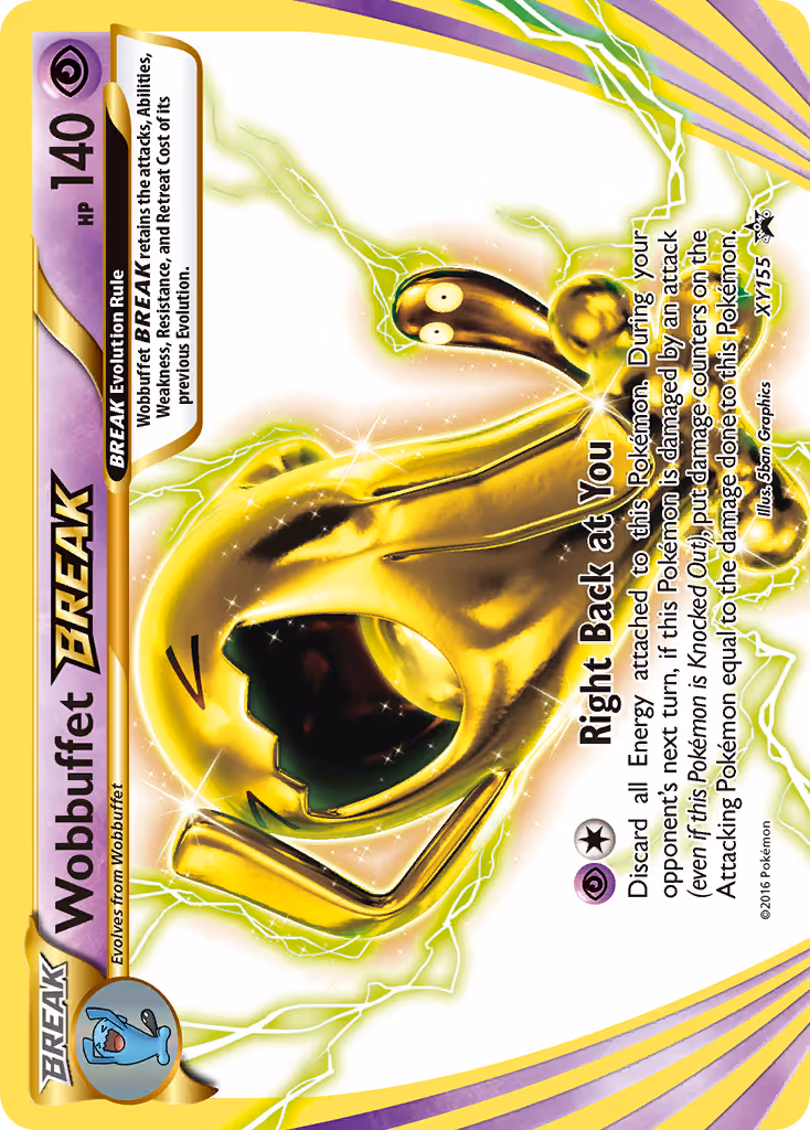 Wobbuffet BREAK XY155 Pokemon card