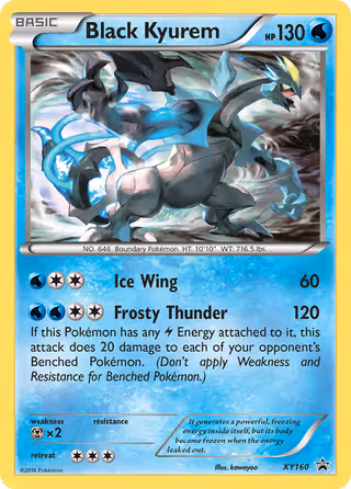 Black Kyurem XY160 Pokemon card