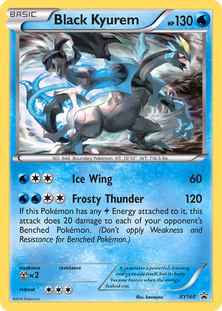 Black Kyurem XY160 Pokemon card