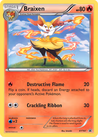 Braixen XY161 Pokemon card