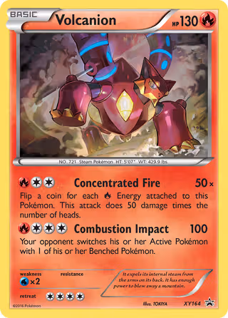 Volcanion XY164 Pokemon card