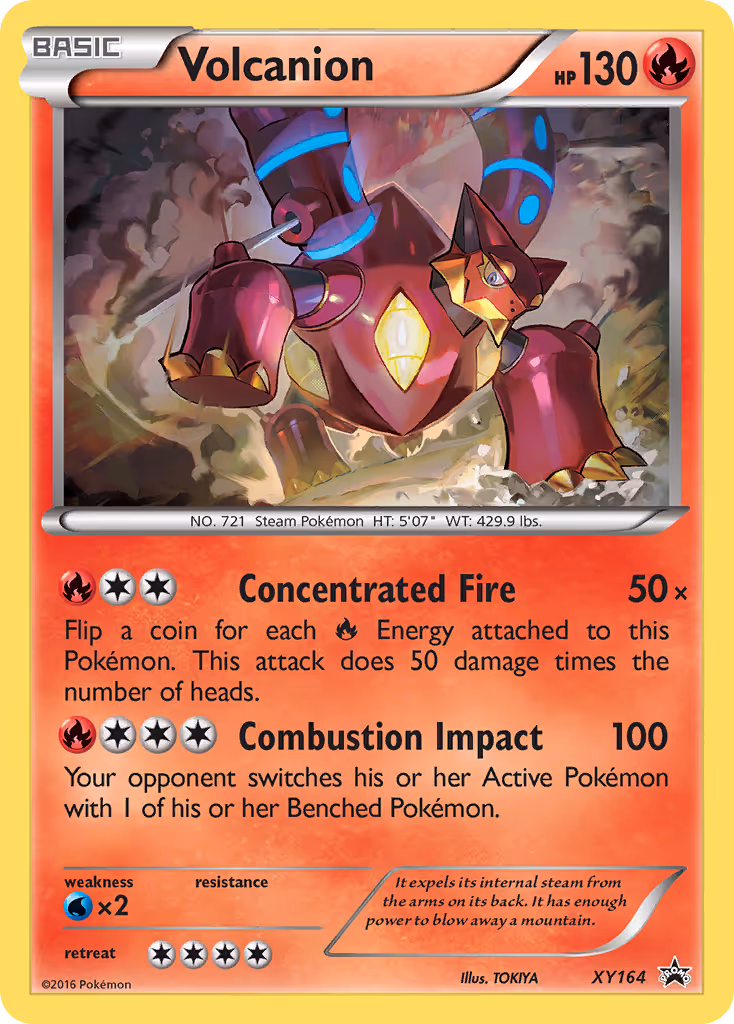 Volcanion XY164 Pokemon card