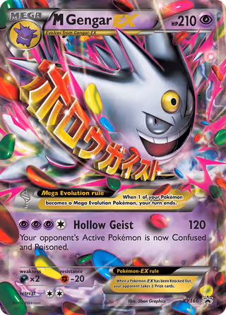 M Gengar-EX XY166 Pokemon card