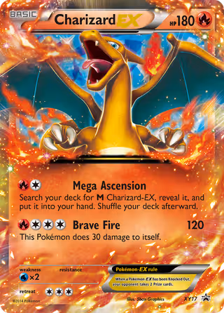 Charizard EX XY17 Pokemon card