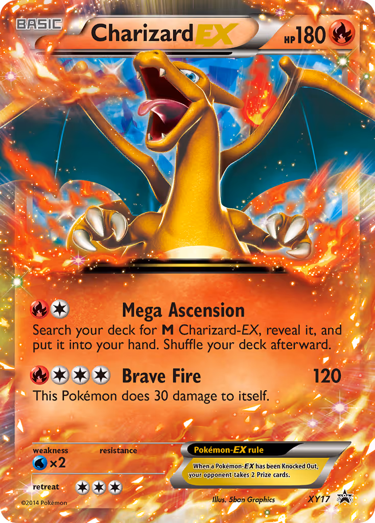Charizard EX XY17 Pokemon card