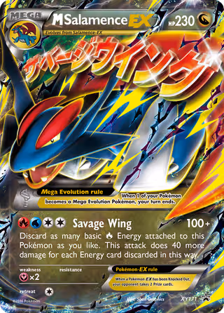 M Salamence-EX XY171 Pokemon card