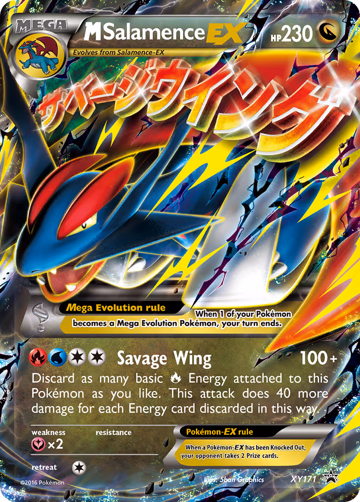 M Salamence-EX XY171 Pokemon card
