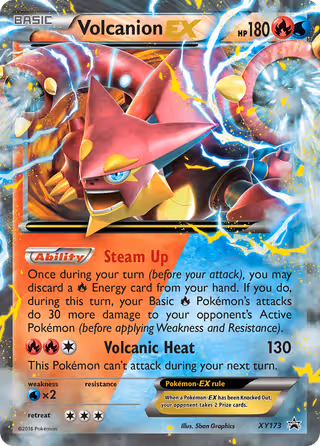 Volcanion EX XY173 Pokemon card