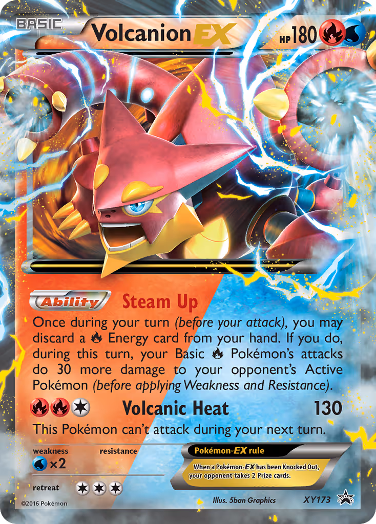 Volcanion EX XY173 Pokemon card