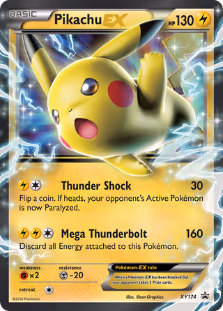 Pikachu-EX XY174 Pokemon card