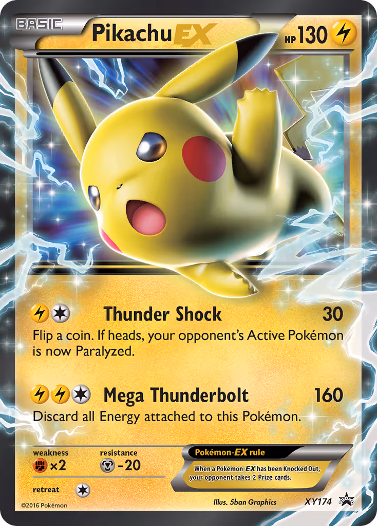 Pikachu-EX XY174 Pokemon card