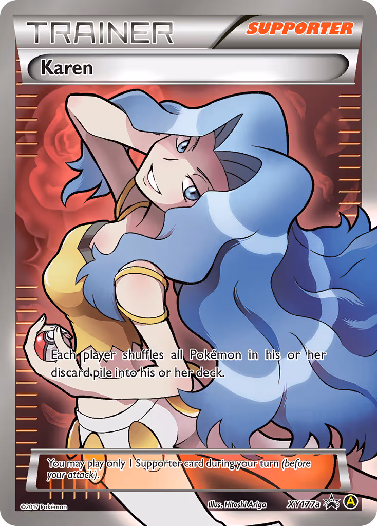 Karen XY177a Pokemon card
