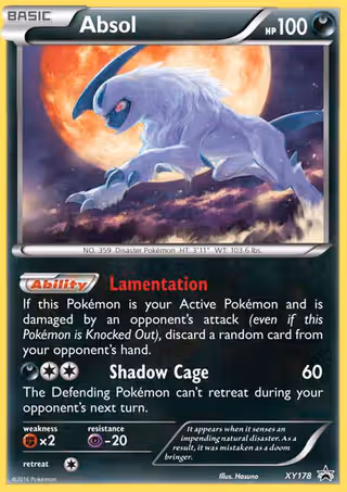 Absol XY178 Pokemon card