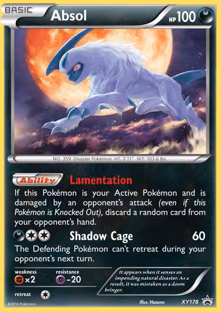 Absol XY178 Pokemon card
