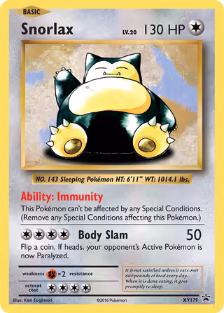 Snorlax XY179 Pokemon card
