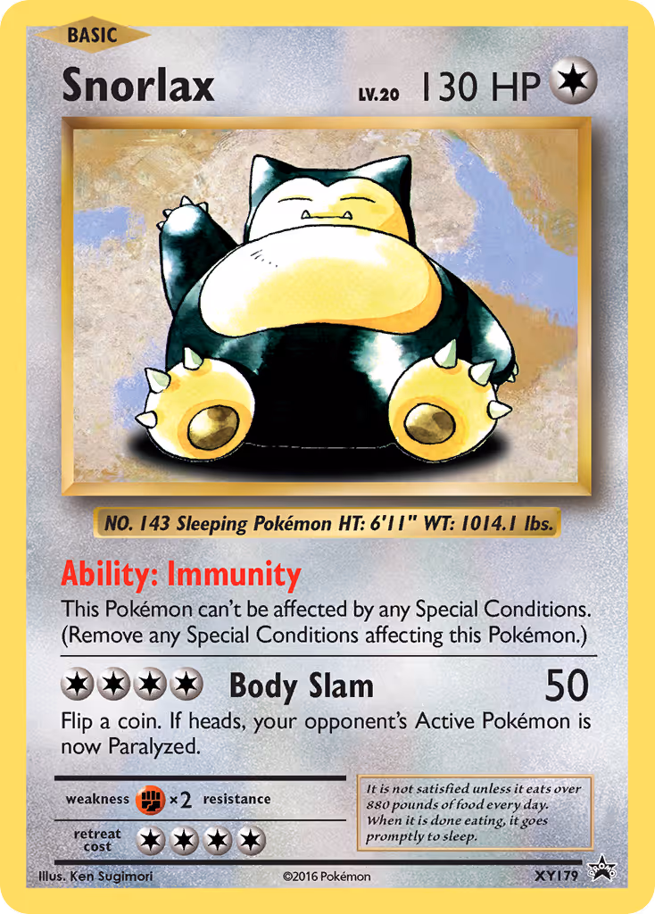 Snorlax XY179 Pokemon card