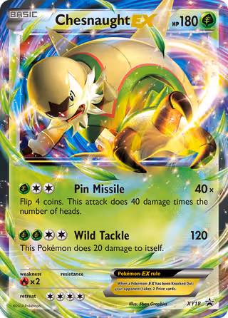 Chesnaught EX XY18 Pokemon card