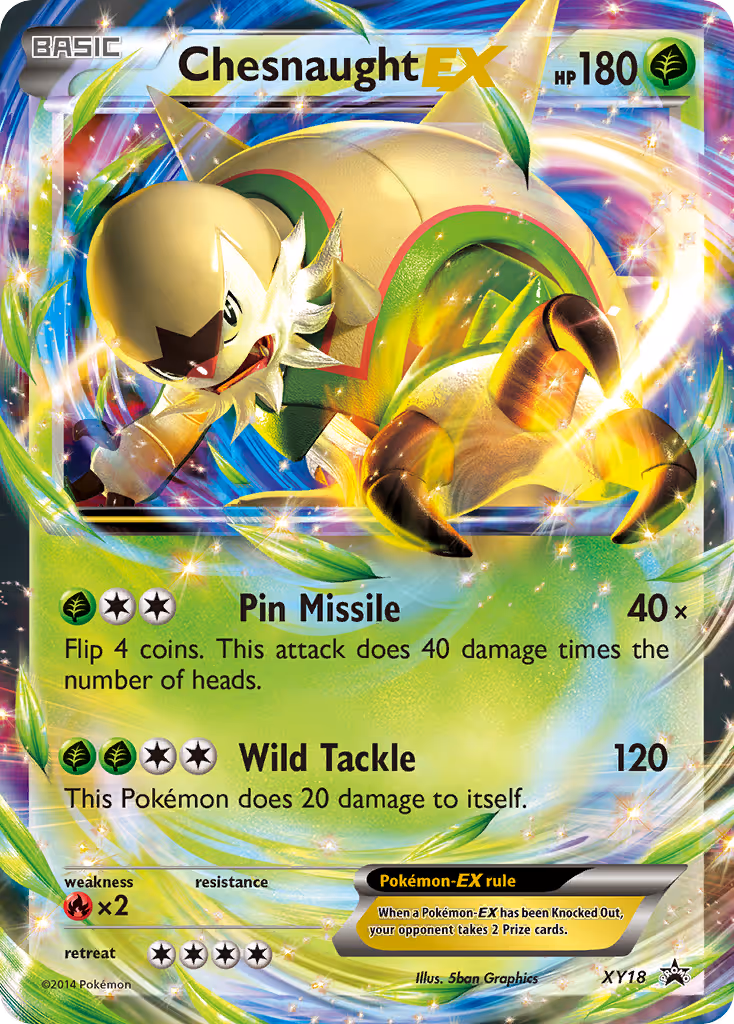 Chesnaught EX XY18 Pokemon card