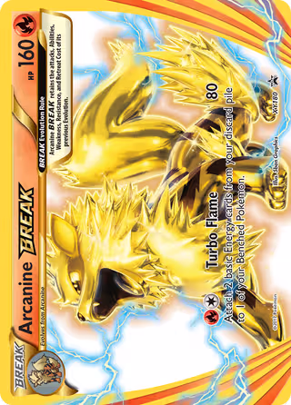 Arcanine BREAK XY180 Pokemon card