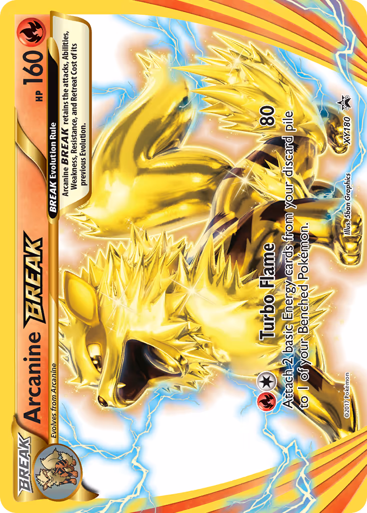 Arcanine BREAK XY180 Pokemon card