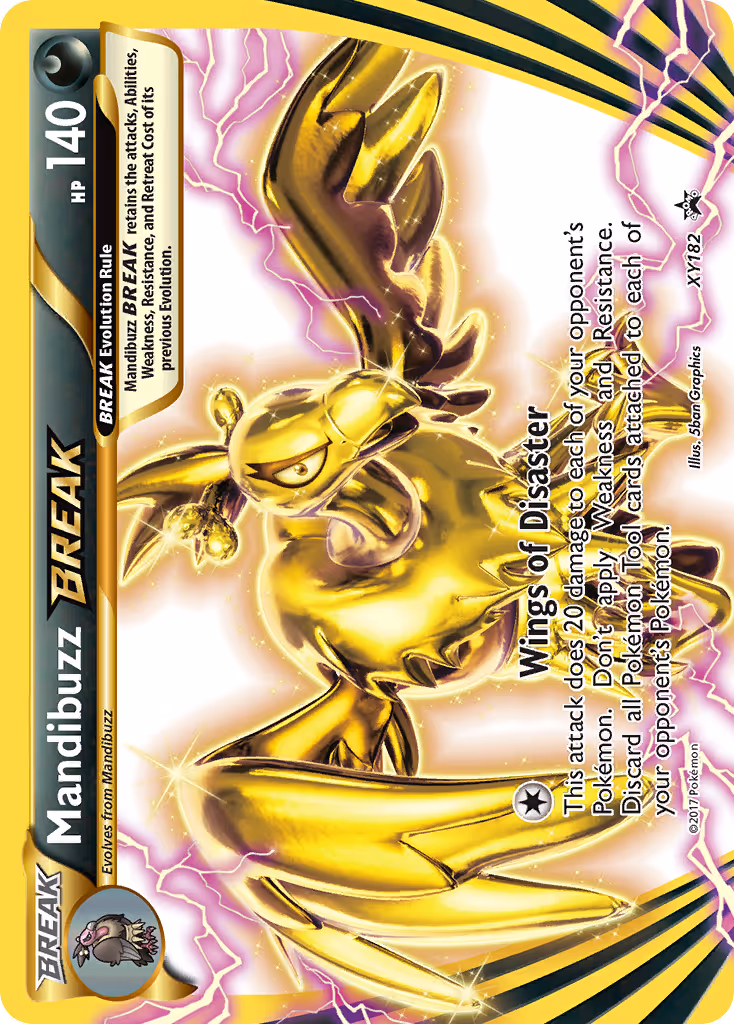 Mandibuzz BREAK XY182 Pokemon card