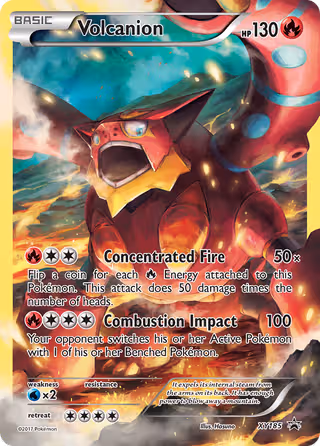 Volcanion XY185 Pokemon card