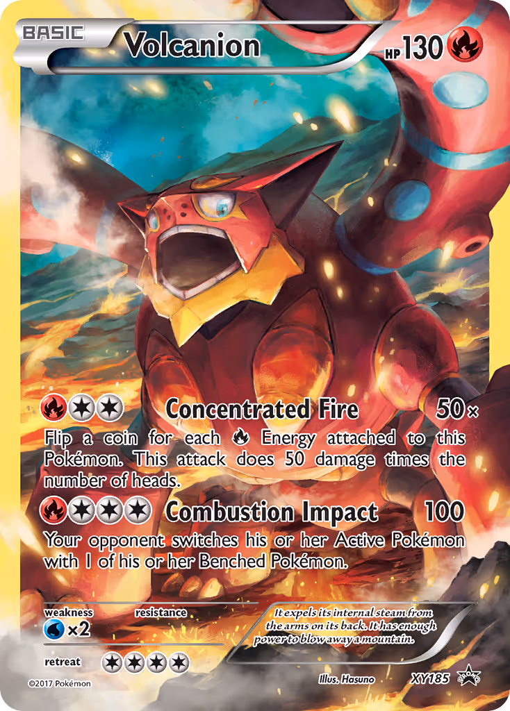Volcanion XY185 Pokemon card