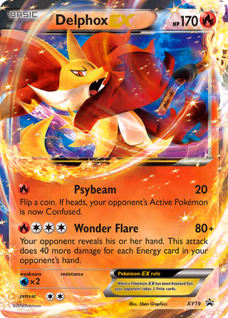 Delphox EX XY19 Pokemon card
