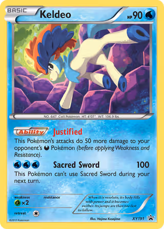 Keldeo XY191 Pokemon card