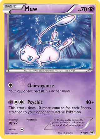Mew XY192 Pokemon card
