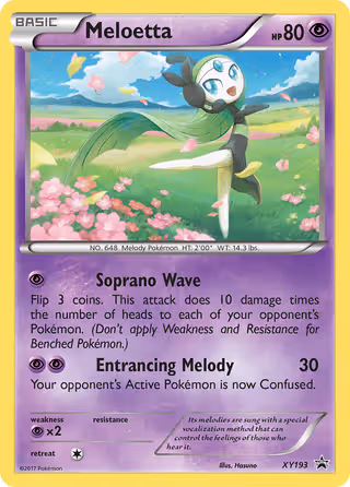 Meloetta XY193 Pokemon card