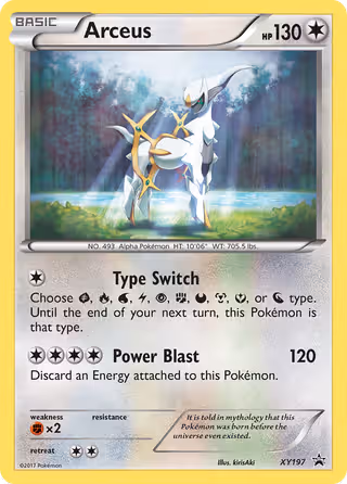 Arceus XY197 Pokemon card
