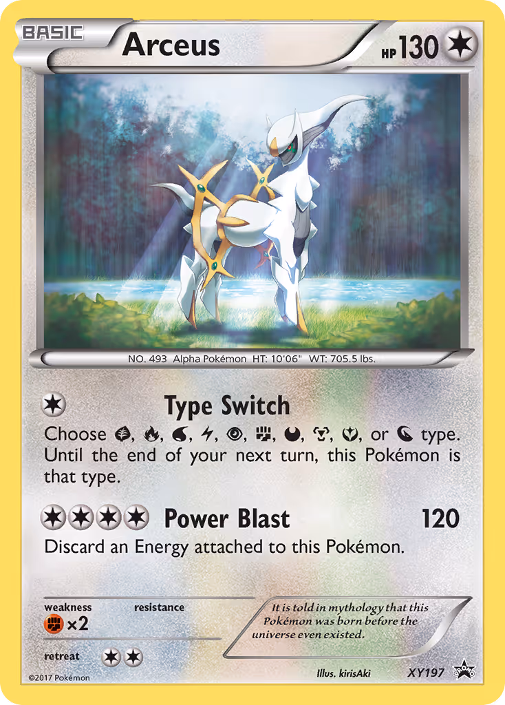 Arceus XY197 Pokemon card
