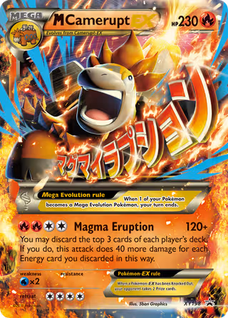M Camerupt-EX XY198 Pokemon card
