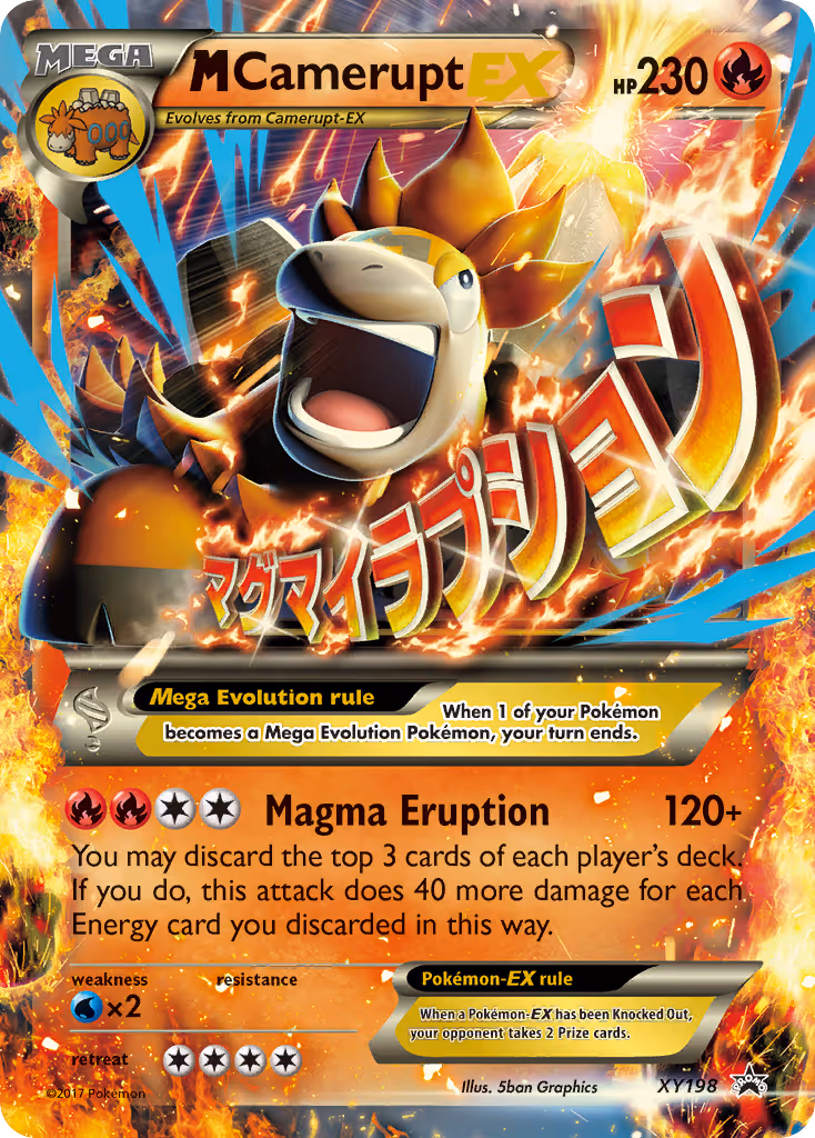 M Camerupt-EX XY198 Pokemon card
