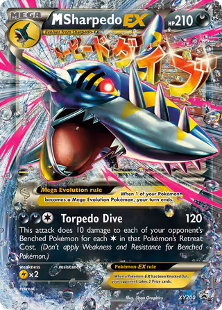 M Sharpedo-EX XY200 Pokemon card
