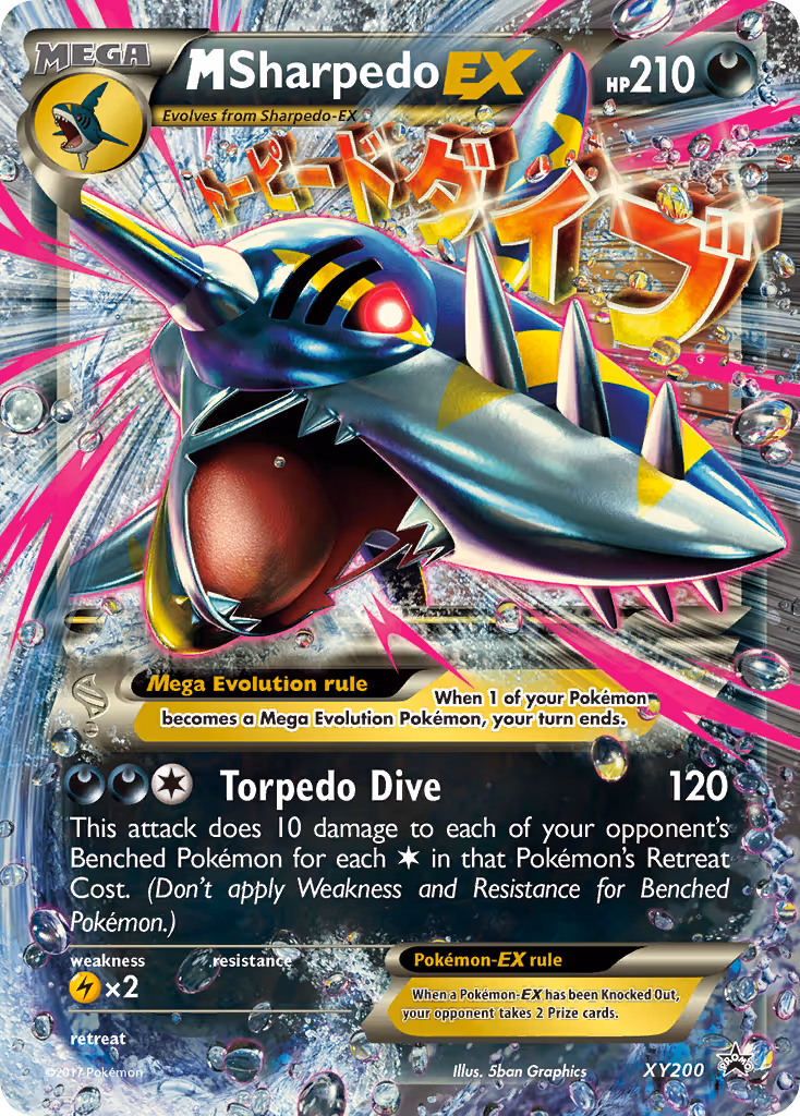 M Sharpedo-EX XY200 Pokemon card