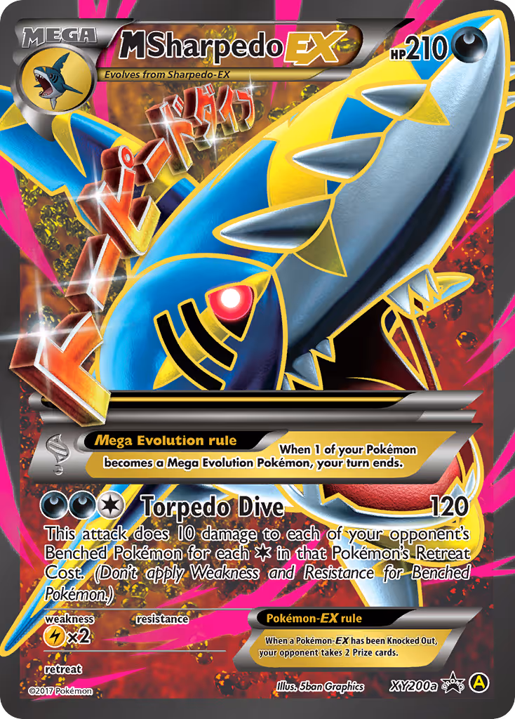 M Sharpedo-EX XY200a Pokemon card