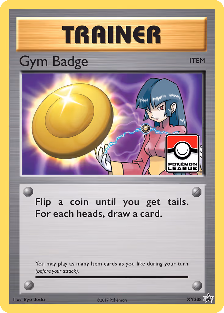 Gym Badge XY208 Pokemon card