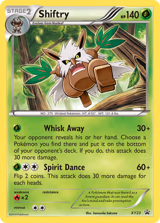 Shiftry XY23 Pokemon card