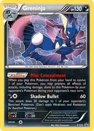 Greninja XY24 Pokemon card