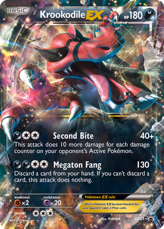 Krookodile EX XY25 Pokemon card