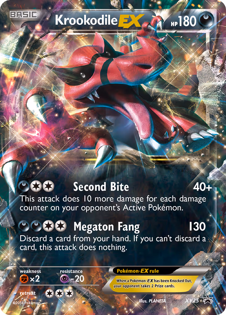 Krookodile EX XY25 Pokemon card