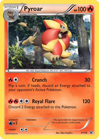 Pyroar XY26 Pokemon card