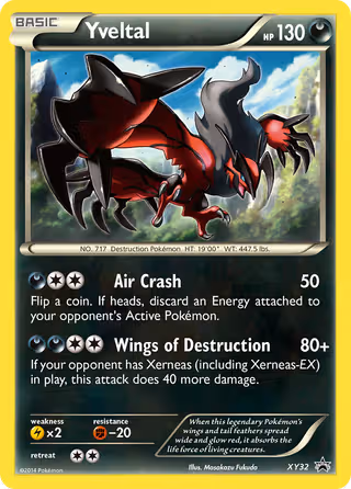 Yveltal XY32 Pokemon card
