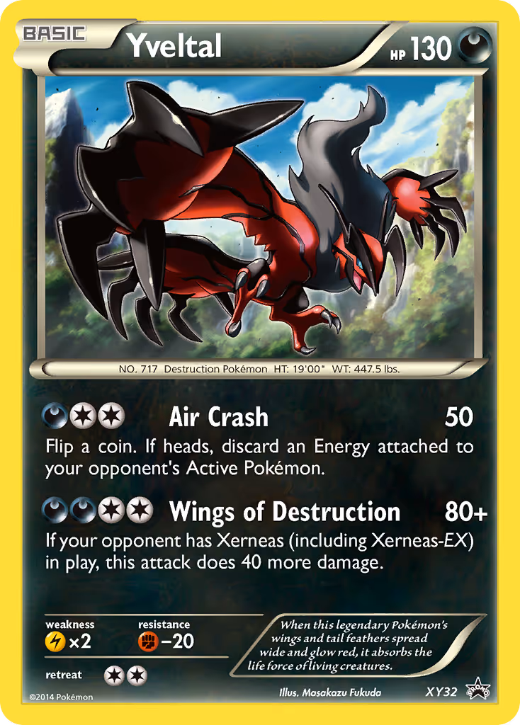 Yveltal XY32 Pokemon card