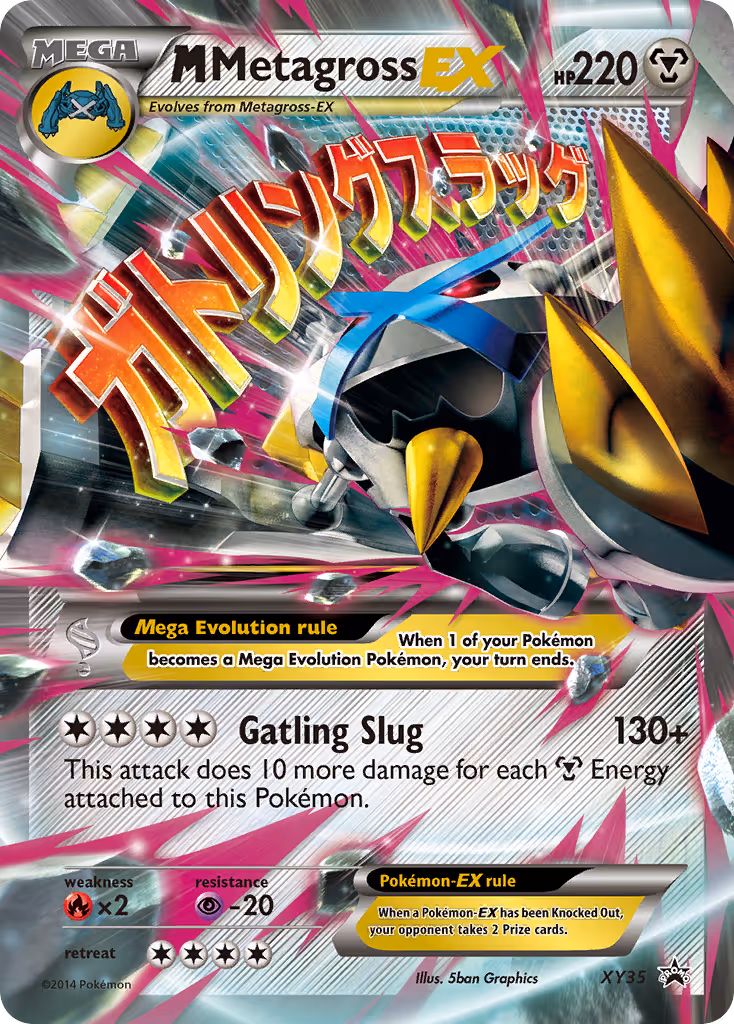 M Metagross EX XY35 Pokemon card