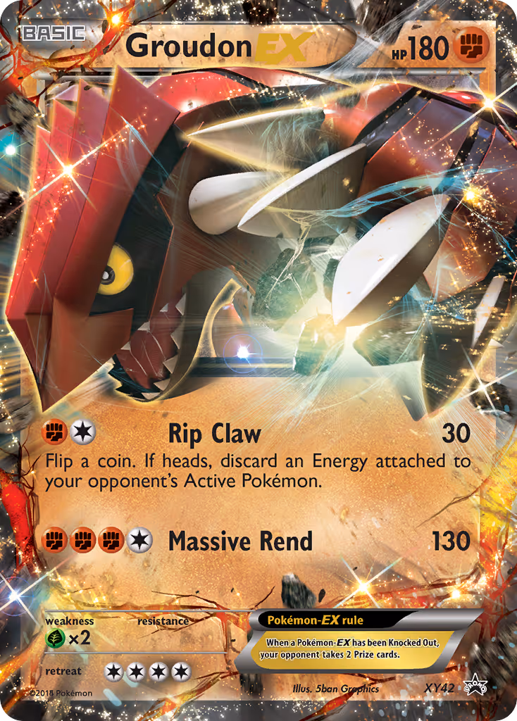 Groudon EX XY42 Pokemon card