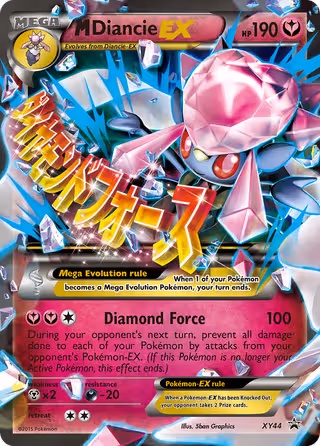 M Diancie EX XY44 Pokemon card